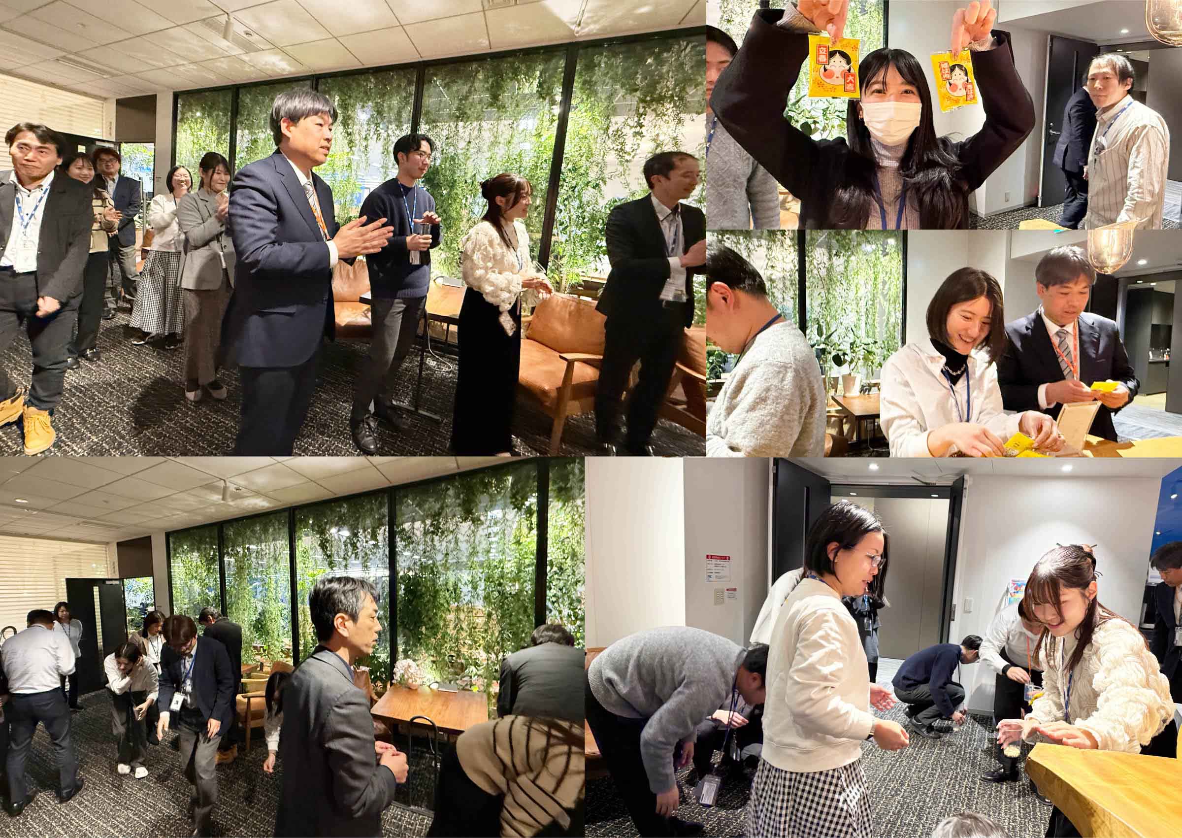 写真10: 豆まきを実施