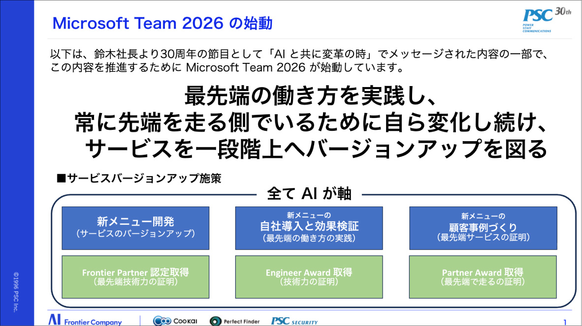 写真23: 【全体研修Episode.1-11】2026 AIとともに変革の時 Transformed into AI Company.